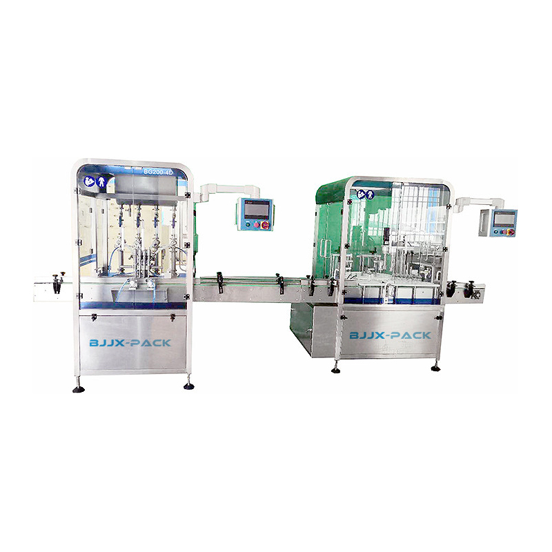 Automatic 4 nozzles pet bottlefilling and double station capping machine