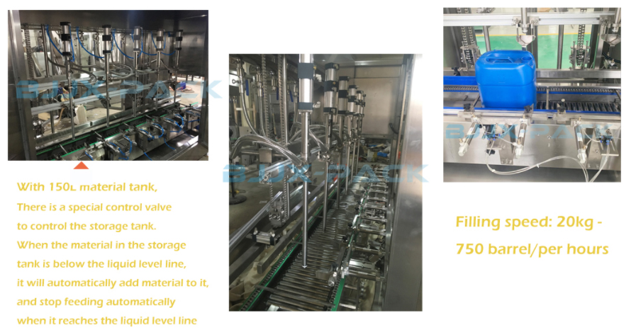 liquid weighing and filling machine